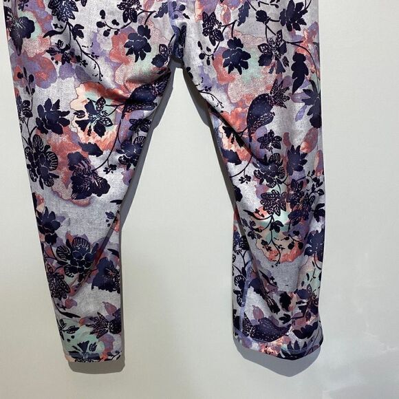 Joe Fresh Women's High Rise Floral Athletic Leggings Multicolor Size XL - Picture 4 of 12
